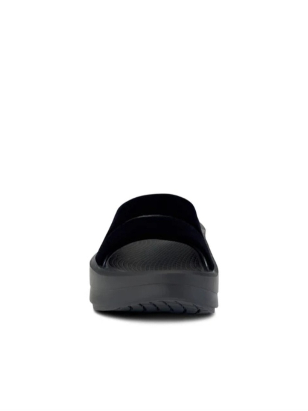 OOFOS Black Women's Slide Sandals - Picture 2 of 4